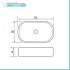 Lavabo da appoggio ovale 50x38 cm effetto marmo bianco Tokyo