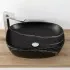 Lavandino da appoggio ovale 50x38 cm effetto marmo nero Tokyo