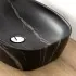 Lavandino da appoggio ovale 50x38 cm effetto marmo nero Tokyo