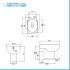 Sanitari filomuro Rimless ceramica bianca con sedile soft close Vima