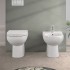 Sanitari filomuro Rimless ceramica bianca con sedile soft close Vima