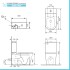 Sanitari filomuro monoblocco Rimless bianco con sedile copriwc Tygo