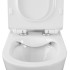 WC filomuro monoblocco Rimless bianco con sedile soft-close Tygo