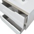Mobile bagno sospeso 60 cm bianco e rovere con top e specchio Brillo
