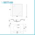 Mobile bagno da terra 80 cm bianco e rovere con top e specchio Brillo