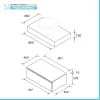 Scheda tecnica Composizione bagno sospesa 80 cm noce maya con specchio Sumo