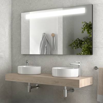 Mensola portalavabo da 120 cm in legno MDF noce maya Sumo