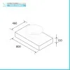 Scheda tecnica Top portalavabo da 80 cm in legno MDF noce maya Sumo
