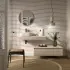 Foto ambientata Top per lavabo da 100 cm in legno MDF rovere bali Sumo