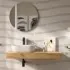 Mensolone portalavabo da 100 cm in legno MDF rovere africa Sumo