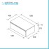Scheda tecnica Cassettone sospeso per bagno 60 cm in legno MDF noce maya Sumo