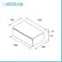 Scheda tecnica Cassettone sospeso per bagno 60 cm in legno MDF noce maya Sumo
