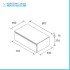 Scheda tecnica Cassettone sospeso per bagno 80 cm in legno MDF noce maya Sumo