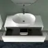 Mobile sospeso da bagno 100 cm Master bianco opaco per lavabo da appoggio