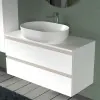 Mobile sospeso da bagno 100 cm Master bianco opaco per lavabo da appoggio
