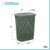 Scheda tecnica Portabiancheria con coperchio in plastica verde salvia 58 lt Kamala