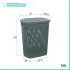 Scheda tecnica Cesto portabiancheria con coperchio in plastica blu avio 58 lt Kamala