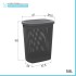 Scheda tecnica Portabiancheria con coperchio in plastica grigia scuro 58lt Kamala