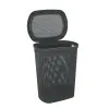 Coperchio del Portabiancheria in plastica grigia scuro 58lt Kamala