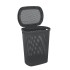 Coperchio del Portabiancheria in plastica grigia scuro 58lt Kamala
