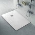 Piatto doccia 80x120 cm bianco effetto pietra in resina riducibile Karen