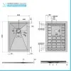 Piatto doccia 80x120 cm bianco effetto pietra in resina riducibile Karen