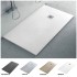 Piatto doccia 80x120 cm bianco effetto pietra in resina riducibile Karen
