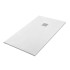 Piatto doccia 80x120 cm bianco effetto pietra in resina riducibile Karen
