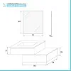 Mobile bagno sospeso 90 rovere bianco con base lavabo e cassetto Nadia