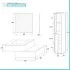 Mobile bagno sospeso 80 rovere naturale con 2 cassetti e pensile Nadia