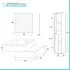 Mobile bagno sospeso 80 rovere bianco con 2 cassetti e pensile Nadia