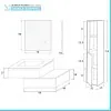 Mobile bagno sospeso 90 rovere naturale con 2 cassetti e pensile Nadia