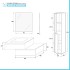Mobile bagno sospeso 90 rovere bianco con 2 cassetti e pensile Nadia
