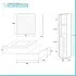 Mobile bagno sospeso 90 rovere bianco con 2 cassetti e pensile Nadia