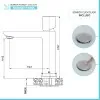 Scheda tecnica miscelatore monocomando per lavabo in nichel spazzolato con piletta click clack Lotus