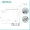 Scheda tecnica miscelatore monocomando bidet in ottone color nichel spazzolato con piletta Lotus