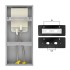 Informazioni tecniche Set doccia da incasso con soffione a sbalzo 22x50 cm nero opaco Lotus