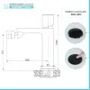 Scheda tecnica Miscelatore bidet in ottone nero opaco con piletta click clack Lotus