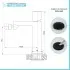 Scheda tecnica Miscelatore bidet in ottone nero opaco con piletta click clack Lotus