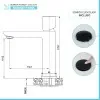 Scheda tecnica Miscelatore lavabo in ottone nero opaco con piletta click clack Lotus