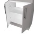 Interno mobiletto bagno da terra 60 cm salvaspazio grigio 2 ante Poket