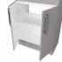 Interno mobiletto bagno da terra 60 cm salvaspazio grigio 2 ante Poket
