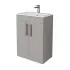 Mobiletto bagno da terra 60 cm salvaspazio grigio 2 ante Poket