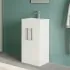 Mobiletto bagno da terra 40 cm salvaspazio bianco 2 ante Poket