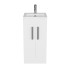 Composizione bagno da terra 40 cm salvaspazio bianco 2 ante Poket