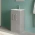 Mobiletto bagno da terra 40 cm salvaspazio grigio 2 ante Poket