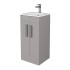 Composizione bagno da terra 40 cm salvaspazio grigio 2 ante Poket