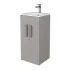 Composizione bagno da terra 40 cm salvaspazio grigio 2 ante Poket
