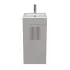 Mobile bagno da terra 40 cm salvaspazio grigio 2 ante e 2 ripiani Poket