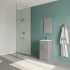 Foto ambientata Mobiletto bagno da terra 40 cm salvaspazio grigio 2 ante Poket